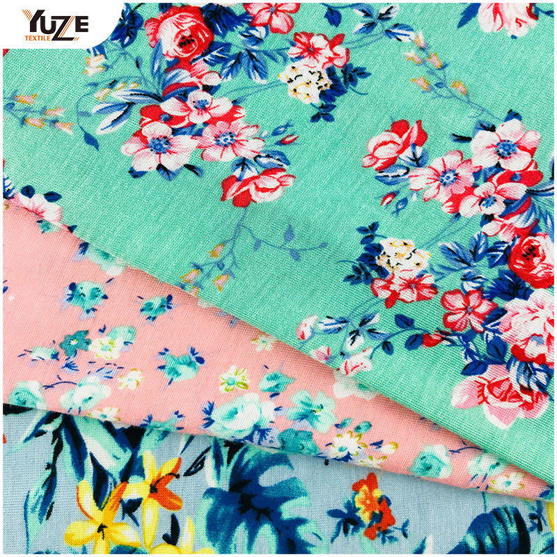 YZGTP-ES1018 রেয়ন জার্সি স্প্যানডেক্স প্রিন্ট