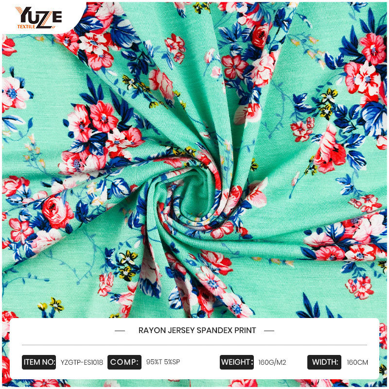 YZGTP-ES1018-2 রেয়ন জার্সি স্প্যানডেক্স প্রিন্ট