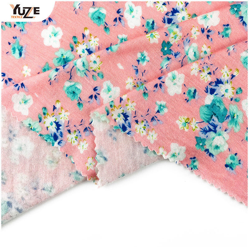 YZS15-413 রেয়ন জার্সি স্প্যানডেক্স প্রিন্ট