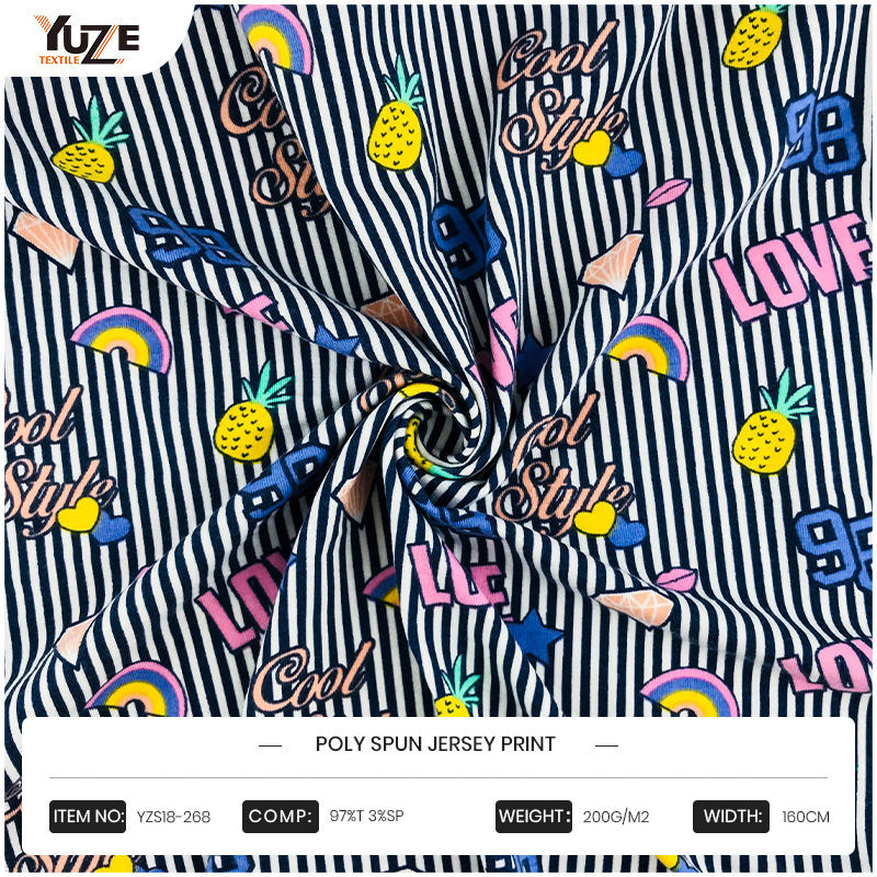 YZS18-268 পলি স্পান জার্সি প্রিন্ট