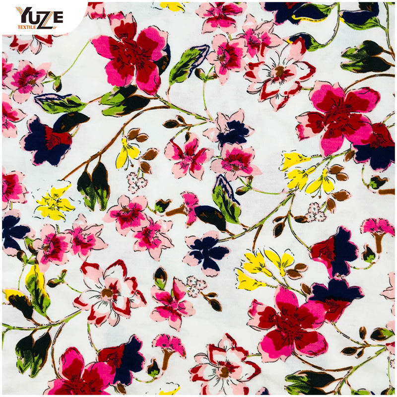 YZS18-455 পলি স্পান জার্সি স্প্যানডেক্স প্রিন্ট