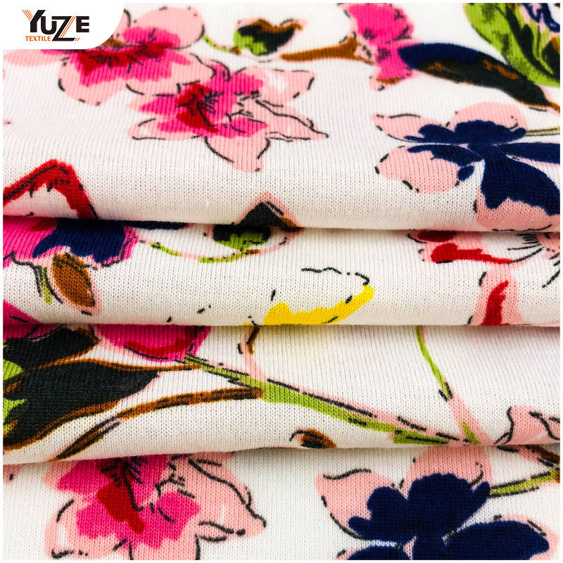 YZS18-455 পলি স্পান জার্সি স্প্যানডেক্স প্রিন্ট