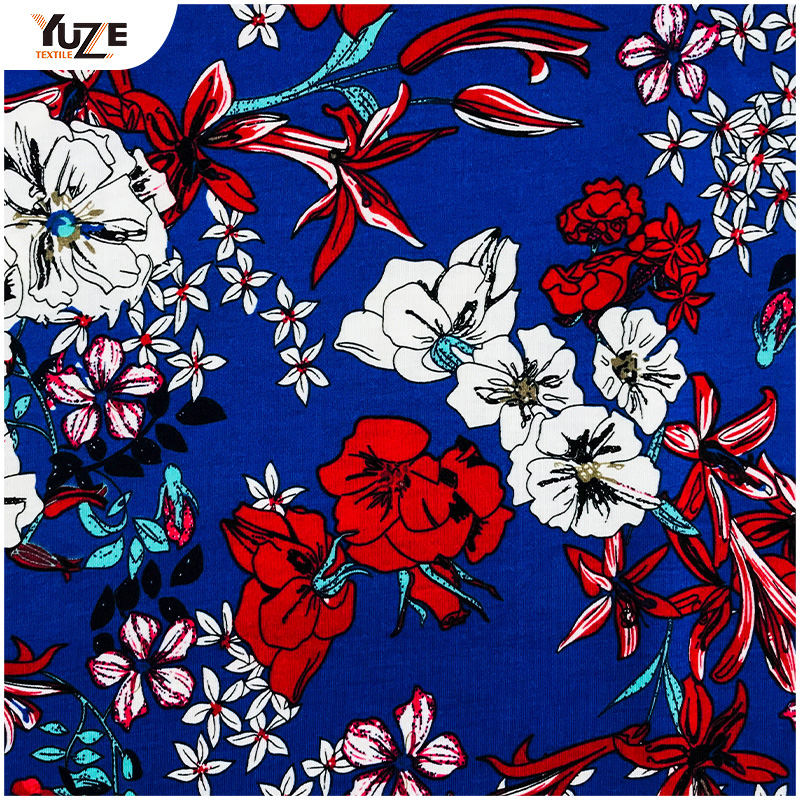 YZS18-539 পলি স্পান জার্সি স্প্যানডেক্স প্রিন্ট