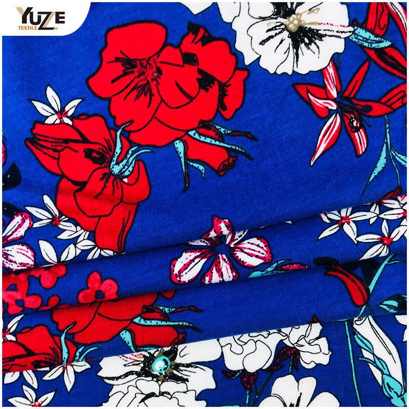 YZS18-539 পলি স্পান জার্সি স্প্যানডেক্স প্রিন্ট