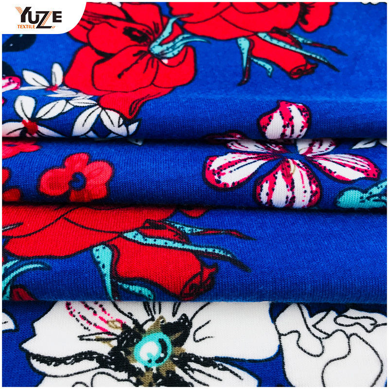 YZS18-539 পলি স্পান জার্সি স্প্যানডেক্স প্রিন্ট