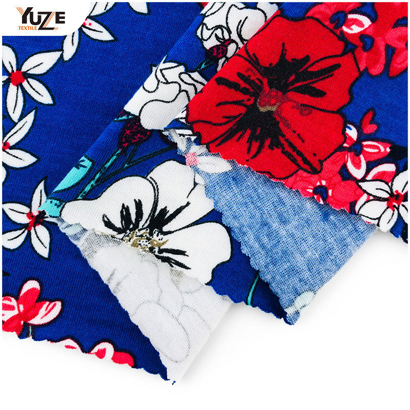 YZS18-539 পলি স্পান জার্সি স্প্যানডেক্স প্রিন্ট