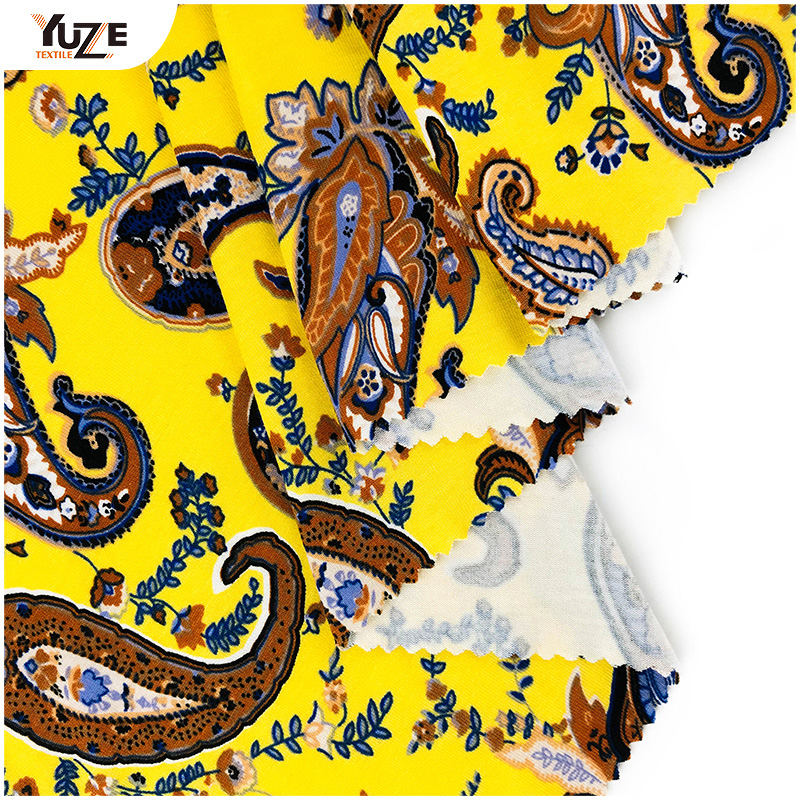 YZS21-125-2 রেয়ন ওই স্প্যানডেক্স প্রিন্ট