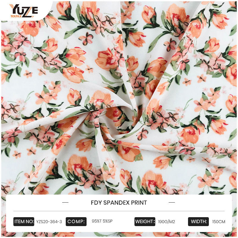 YZS20-364-3 এফডিওয়াই স্প্যানডেক্স প্রিন্ট