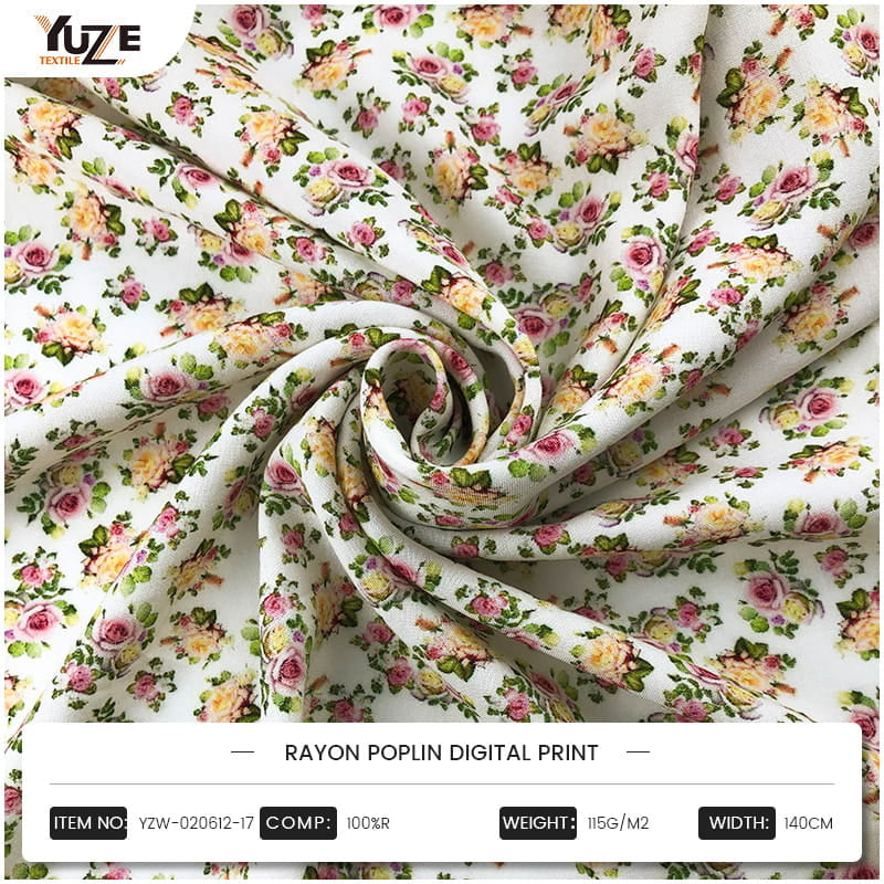 YZW-020612-17 রেয়ন পপলিন ডিজিটাল প্রিন্ট