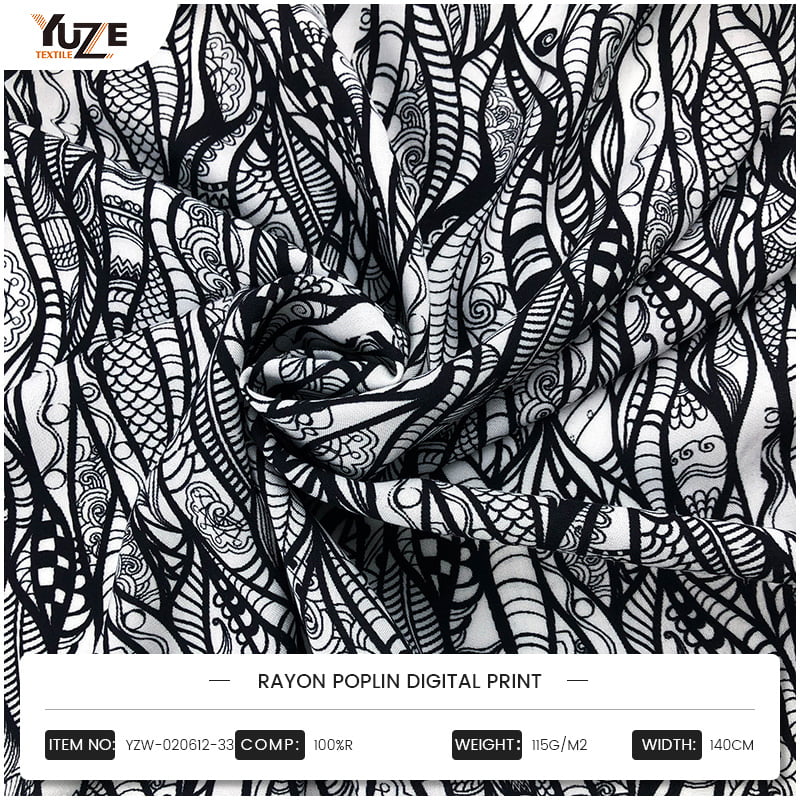 YZW-020612-33 রেয়ন পপলিন ডিজিটাল প্রিন্ট